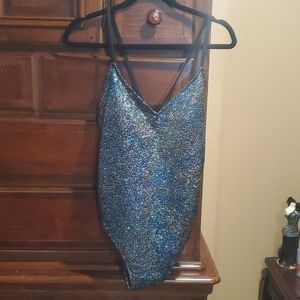 Xhilaration shimmer one piece